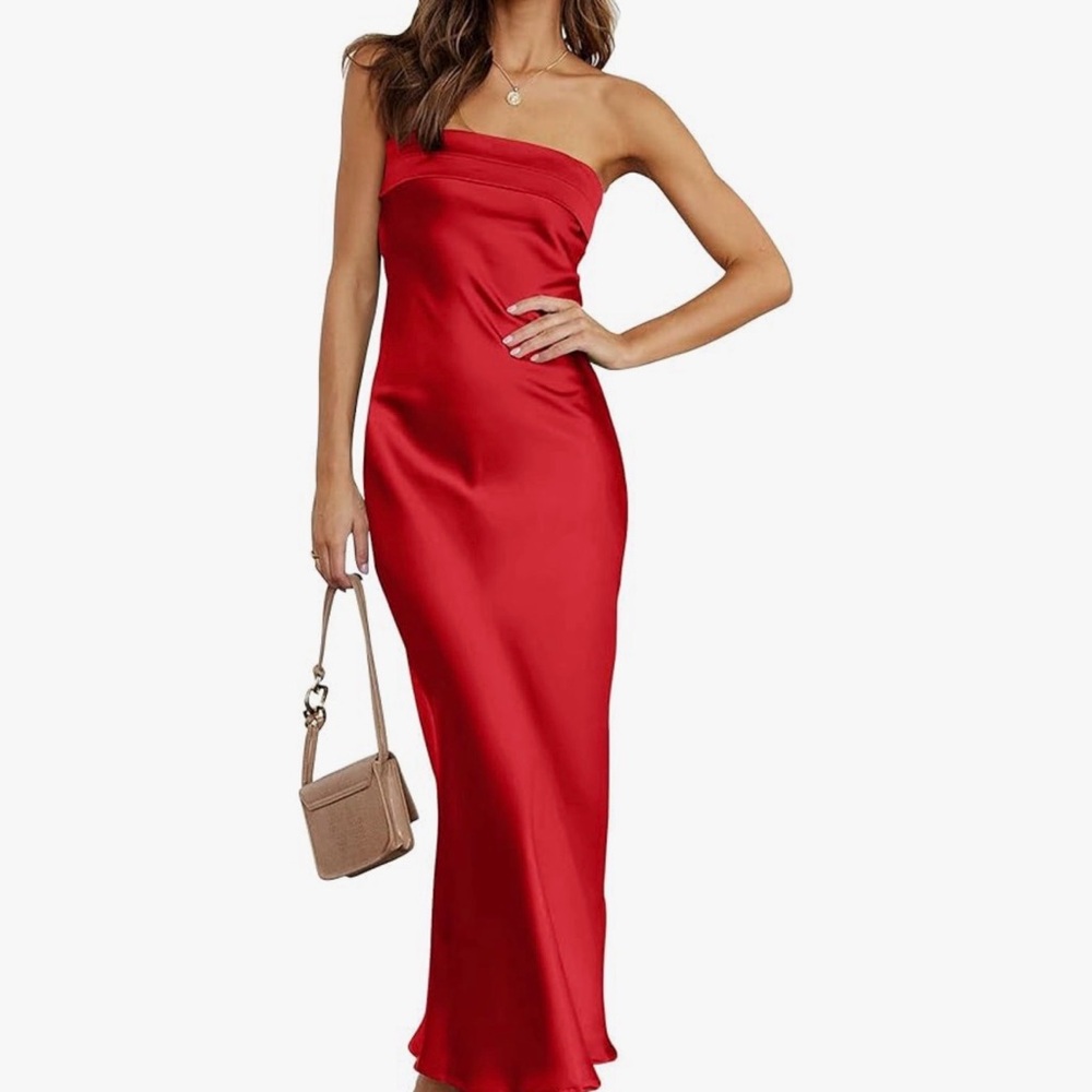 Zesica Red Strapless Dress